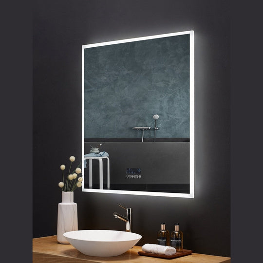 Ancerre Immersion LED Lighted Bathroom Vanity Mirror with Bluetooth, Defogger, and Digital Display - LEDM-IMMERSION-24 - ShopHubDepot