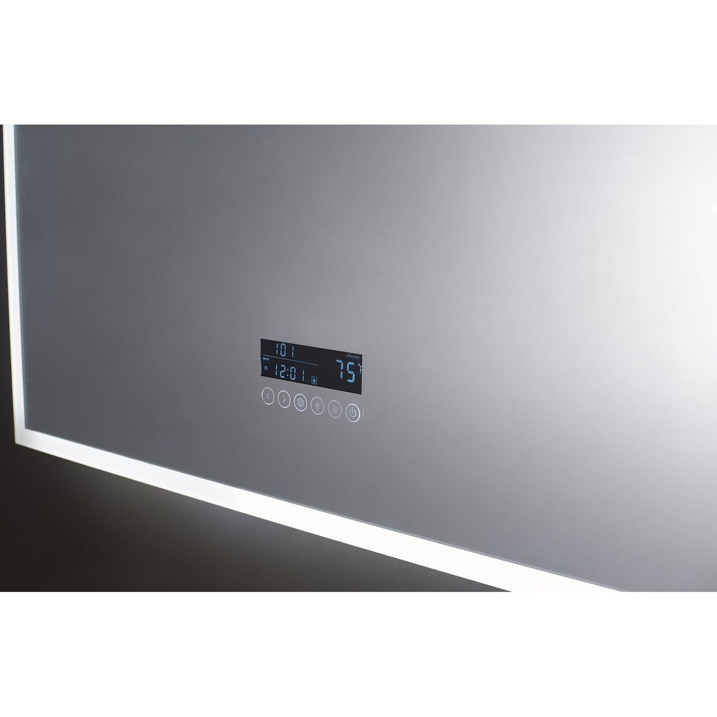 Ancerre Immersion LED Lighted Bathroom Vanity Mirror with Bluetooth, Defogger, and Digital Display - LEDM-IMMERSION-24 - ShopHubDepot