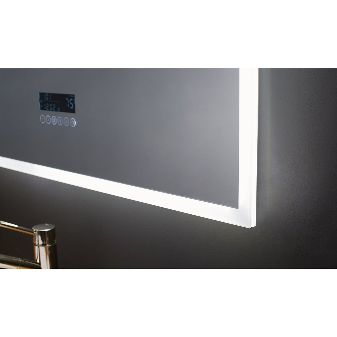 Ancerre Immersion LED Lighted Bathroom Vanity Mirror with Bluetooth, Defogger, and Digital Display - LEDM-IMMERSION-24 - ShopHubDepot