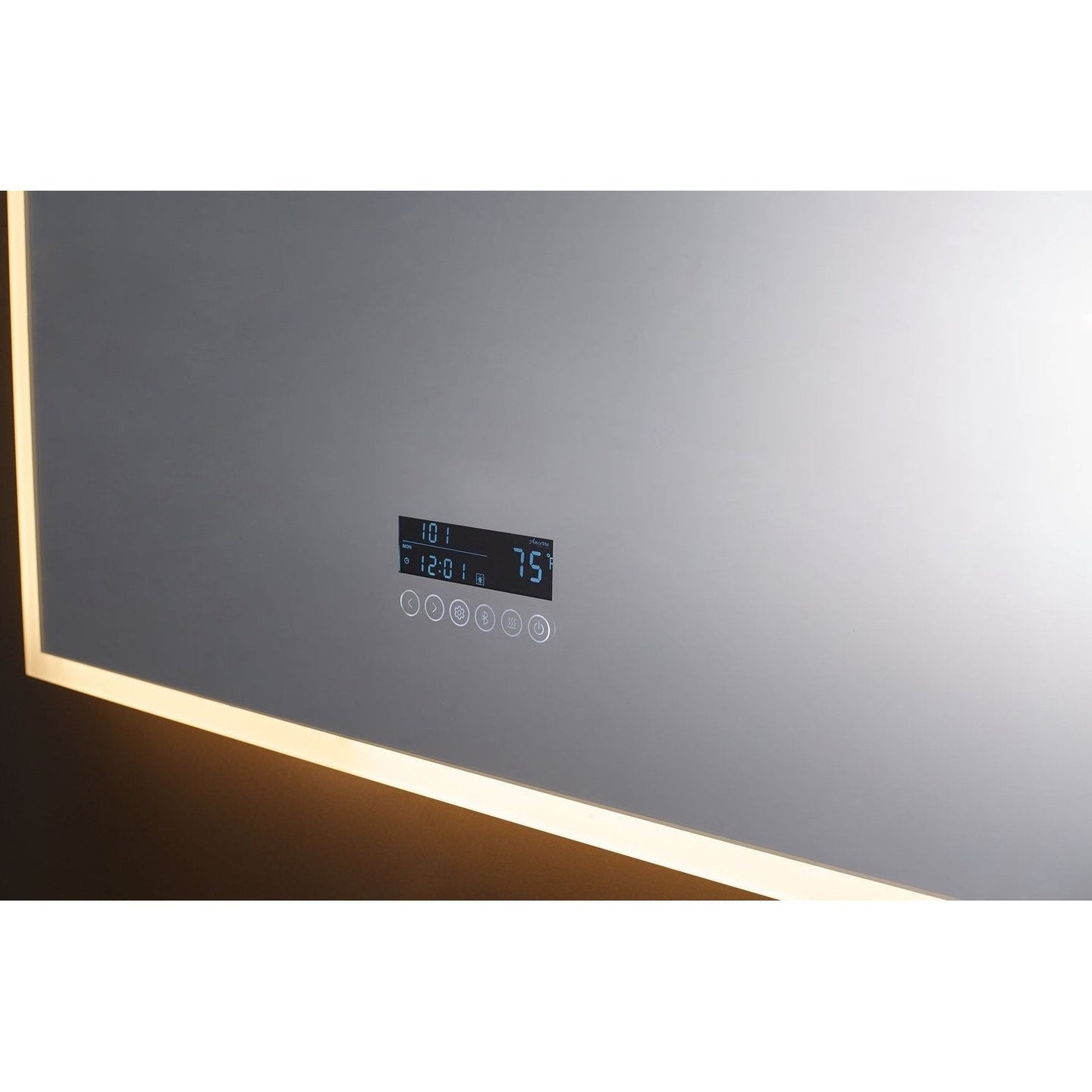 Ancerre Immersion LED Lighted Bathroom Vanity Mirror with Bluetooth, Defogger, and Digital Display - LEDM-IMMERSION-24 - ShopHubDepot