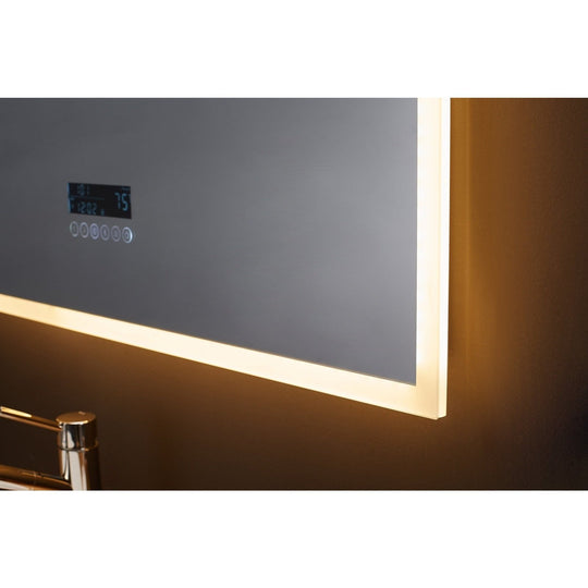 Ancerre Immersion LED Lighted Bathroom Vanity Mirror with Bluetooth, Defogger, and Digital Display - LEDM-IMMERSION-24 - ShopHubDepot