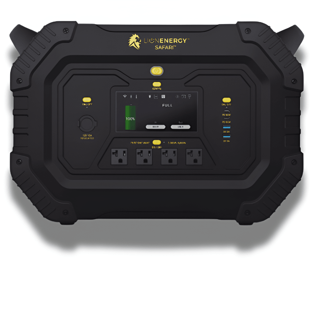 Lion Energy Safari Power Generator - 3,000W, 1612Wh LiFePO4 - ShopHubDepot