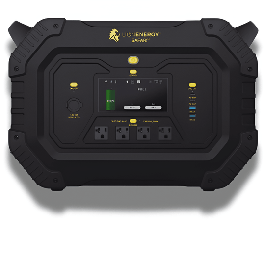 Lion Energy Safari Power Generator - 3,000W, 1612Wh LiFePO4 - ShopHubDepot