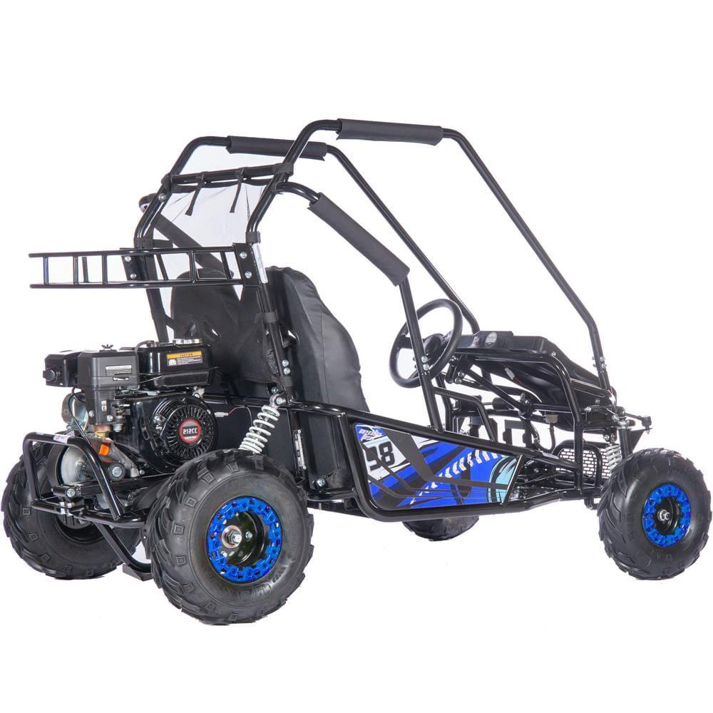 MotoTec Mud Monster XL 212cc 2 Seat Go Kart Full Suspension Blue - MT-GK-Mud-XL-212cc_Blue - ShopHubDepot