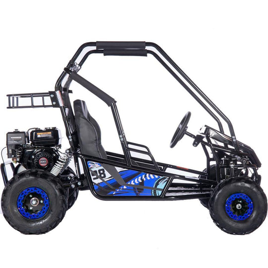 MotoTec Mud Monster XL 212cc 2 Seat Go Kart Full Suspension Blue - MT-GK-Mud-XL-212cc_Blue - ShopHubDepot