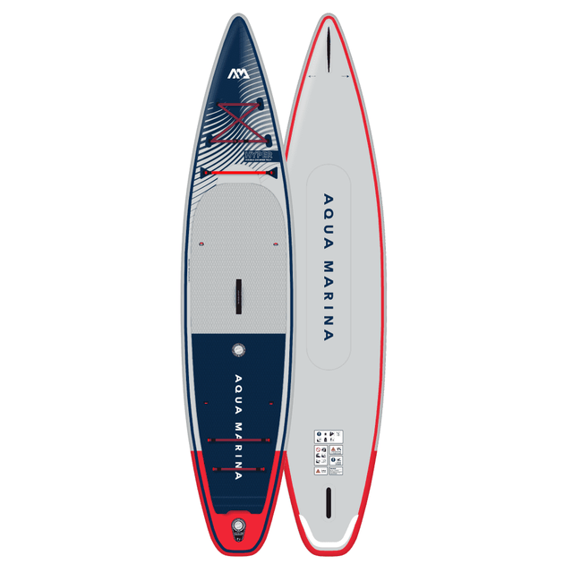 Aqua Marina 12′ 6″ Hyper (Navy) - Touring iSUP, 3.81m/15cm, with coil leash - ShopHubDepot