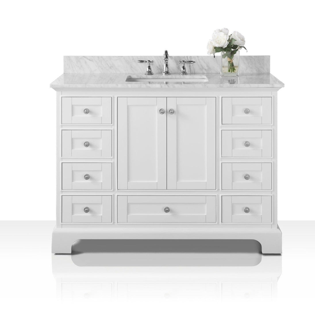 Ancerre Audrey Bathroom Vanity Set - VTS-AUDREY-48-W-CW - ShopHubDepot