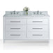 Ancerre Ellie Bathroom Vanity with Sink and Carrara White Marble Top Cabinet Set - VTS-ELLIE-42-W-CW - ShopHubDepot