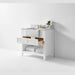 Ancerre Hayley Bathroom Vanity with Sink and Carrara White Marble Top Cabinet Set - VTS-HAYLEY-36-W-CW - ShopHubDepot