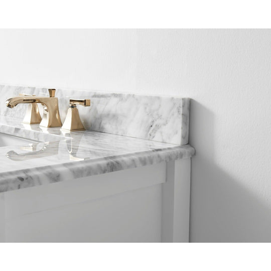 Ancerre Hayley Bathroom Vanity with Sink and Carrara White Marble Top Cabinet Set - VTS-HAYLEY-36-W-CW - ShopHubDepot