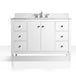 Ancerre Kayleigh Bathroom Vanity with Sink and Carrara White Marble Top Cabinet Set - VTS-KAYLEIGH-48-W-CW - ShopHubDepot