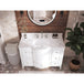 Ancerre Lauren Bathroom Vanity with Sink and Carrara White Marble Top Cabinet Set - VTS-LAUREN-48-W-CW - ShopHubDepot