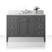 Ancerre Maili Bathroom Vanity with Sink and Carrara White Marble Top Cabinet Set - VTS-MAILI-48-W-CW - ShopHubDepot