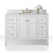 Ancerre Maili Bathroom Vanity with Sink and Carrara White Marble Top Cabinet Set - VTS-MAILI-48-W-CW - ShopHubDepot