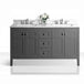 Ancerre Maili Bathroom Vanity with Sink and Carrara White Marble Top Cabinet Set - VTS-MAILI-48-W-CW - ShopHubDepot