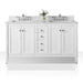 Ancerre Shelton Bathroom Vanity with Sink and Carrara White Marble Top Cabinet Set - VTS-SHELTON-48-W-CW - ShopHubDepot