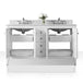 Ancerre Shelton Bathroom Vanity with Sink and Carrara White Marble Top Cabinet Set - VTS-SHELTON-48-W-CW - ShopHubDepot