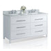 Ancerre Ellie Bathroom Vanity with Sink and Carrara White Marble Top Cabinet Set - VTS-ELLIE-42-W-CW - ShopHubDepot