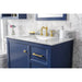 Legion Furniture WLF2136-B 36 Inch Blue Finish Sink Vanity Cabinet with Carrara White Top - ShopHubDepot