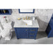 Legion Furniture WLF2136-B 36 Inch Blue Finish Sink Vanity Cabinet with Carrara White Top - ShopHubDepot