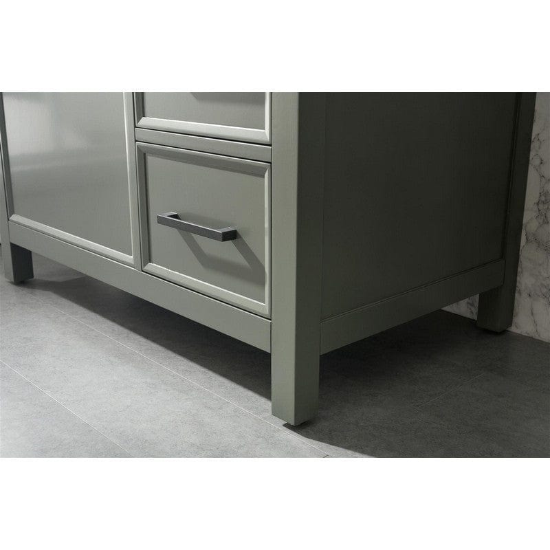 Legion Furniture WLF2136-PG 36 Inch Pewter Green Finish Sink Vanity Cabinet with Blue Lime Stone Top - ShopHubDepot