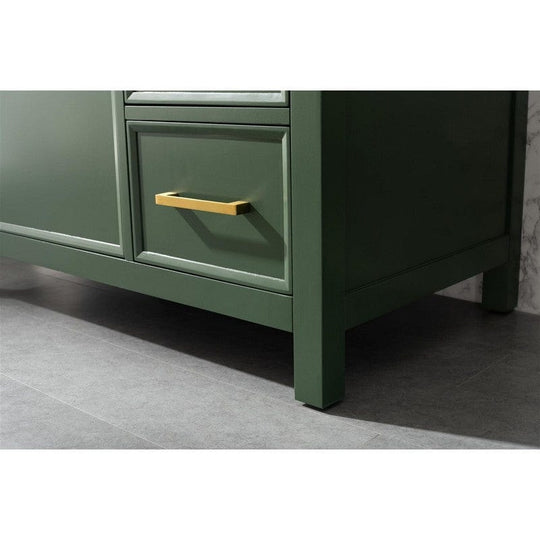 Legion Furniture WLF2136-VG 36 Inch Vogue Green Finish Sink Vanity Cabinet with Carrara White Top - ShopHubDepot