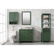 Legion Furniture WLF2136-VG 36 Inch Vogue Green Finish Sink Vanity Cabinet with Carrara White Top - ShopHubDepot