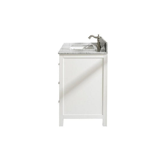 Legion Furniture WLF2136-W 36 Inch White Finish Sink Vanity Cabinet with Carrara White Top - ShopHubDepot