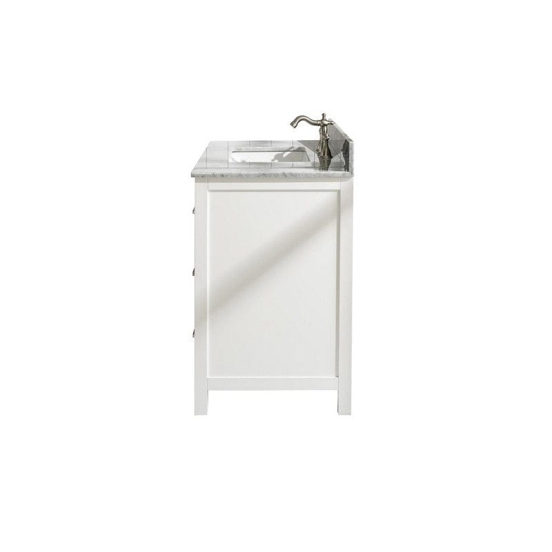 Legion Furniture WLF2136-W 36 Inch White Finish Sink Vanity Cabinet with Carrara White Top - ShopHubDepot