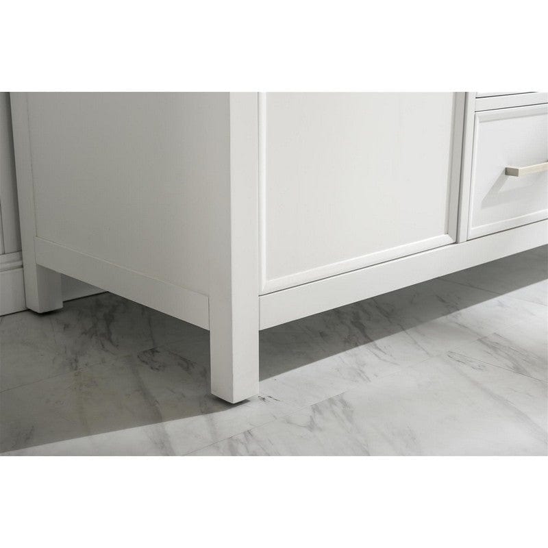 Legion Furniture WLF2154-W 54 Inch White Finish Double Sink Vanity Cabinet with Carrara White Top - ShopHubDepot