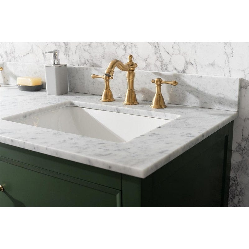 Legion Furniture WLF2160D-VG 60 Inch Vogue Green Finish Double Sink Vanity Cabinet with Carrara White Top - ShopHubDepot