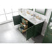 Legion Furniture WLF2160D-VG 60 Inch Vogue Green Finish Double Sink Vanity Cabinet with Carrara White Top - ShopHubDepot