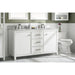 Legion Furniture WLF2160D-W 60 Inch White Finish Double Sink Vanity Cabinet with Carrara White Top - ShopHubDepot