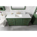 Legion Furniture WLF2160S-VG 60 Inch Vogue Green Finish Single Sink Vanity Cabinet with Carrara White Top - ShopHubDepot