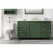 Legion Furniture WLF2160S-VG 60 Inch Vogue Green Finish Single Sink Vanity Cabinet with Carrara White Top - ShopHubDepot