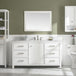 Legion Furniture WLF2160S-W 60 Inch White Finish Single Sink Vanity Cabinet with Carrara White Top - ShopHubDepot