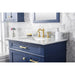 Legion Furniture WLF2236-B 36 Inch Blue Finish Sink Vanity Cabinet with Carrara White Top - ShopHubDepot