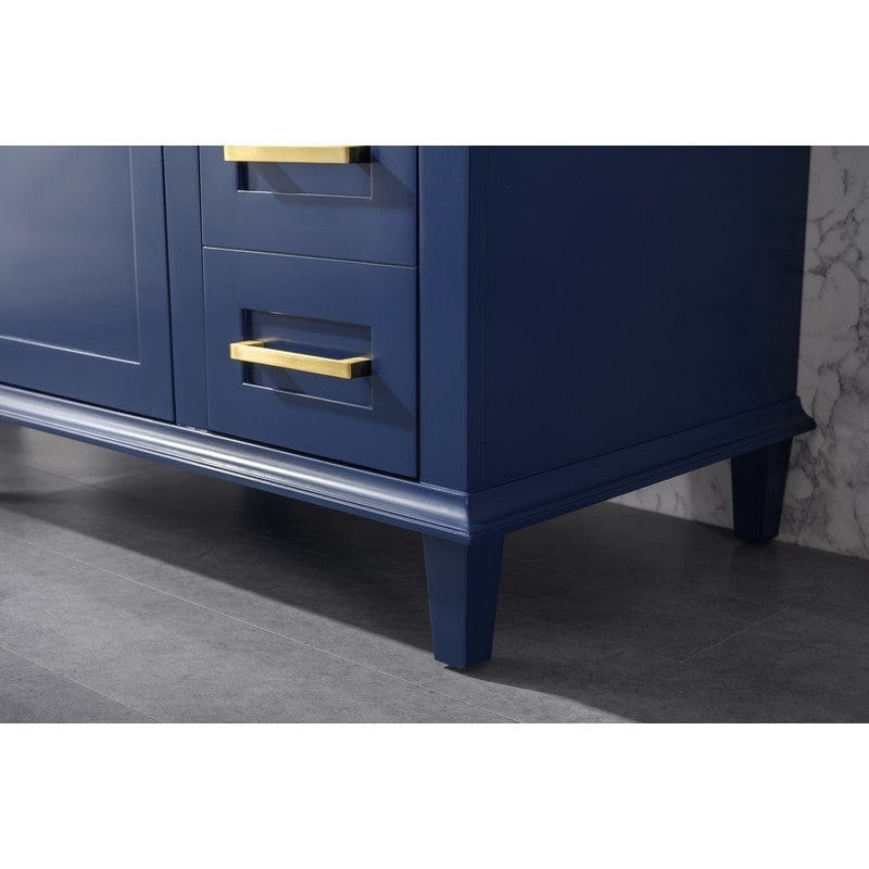 Legion Furniture WLF2236-B 36 Inch Blue Finish Sink Vanity Cabinet with Carrara White Top - ShopHubDepot