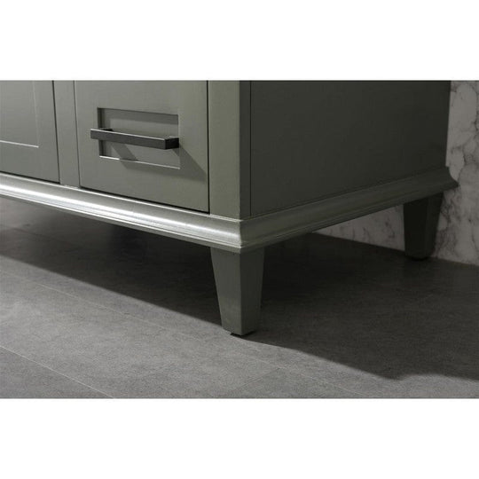 Legion Furniture WLF2236-PG 36 Inch Pewter Green Finish Sink Vanity Cabinet with Blue Lime Stone Top - ShopHubDepot