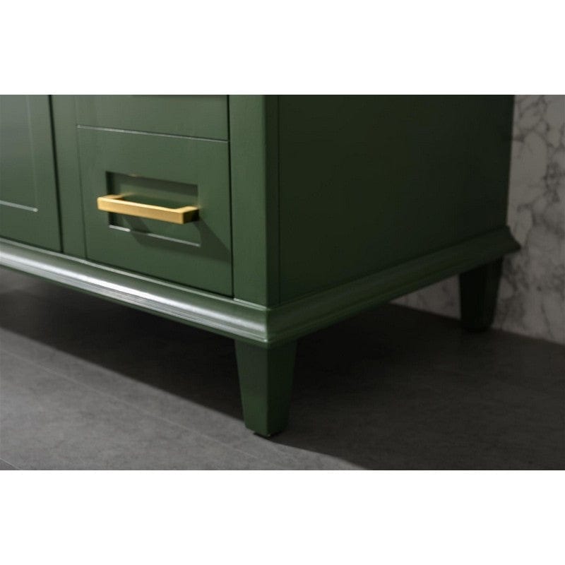 Legion Furniture WLF2236-VG 36 Inch Vogue Green Finish Sink Vanity Cabinet with Carrara White Top - ShopHubDepot