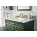 Legion Furniture WLF2236-VG 36 Inch Vogue Green Finish Sink Vanity Cabinet with Carrara White Top - ShopHubDepot