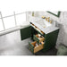 Legion Furniture WLF2236-VG 36 Inch Vogue Green Finish Sink Vanity Cabinet with Carrara White Top - ShopHubDepot