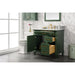 Legion Furniture WLF2236-VG 36 Inch Vogue Green Finish Sink Vanity Cabinet with Carrara White Top - ShopHubDepot