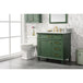 Legion Furniture WLF2236-VG 36 Inch Vogue Green Finish Sink Vanity Cabinet with Carrara White Top - ShopHubDepot