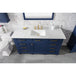 Legion Furniture WLF2260S-B 60 Inch Blue Finish Single Sink Vanity Cabinet with Carrara White Top - ShopHubDepot