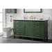 Legion Furniture WLF2260S-VG 60 Inch Vogue Green Finish Single Sink Vanity Cabinet with Carrara White Top - ShopHubDepot