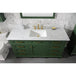 Legion Furniture WLF2260S-VG 60 Inch Vogue Green Finish Single Sink Vanity Cabinet with Carrara White Top - ShopHubDepot