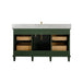 Legion Furniture WLF2260S-VG 60 Inch Vogue Green Finish Single Sink Vanity Cabinet with Carrara White Top - ShopHubDepot