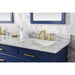 Legion Furniture WLF2272-B 72 Inch Blue Double Single Sink Vanity Cabinet with Carrara White Top - ShopHubDepot