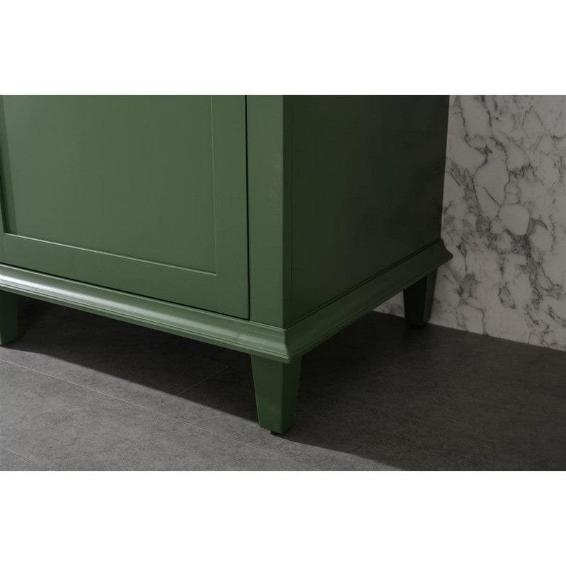 Legion Furniture WLF2272-VG 72 Inch Vogue Green Double Single Sink Vanity Cabinet with Carrara White Top - ShopHubDepot